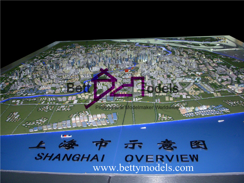 Shanghai city planning scale models