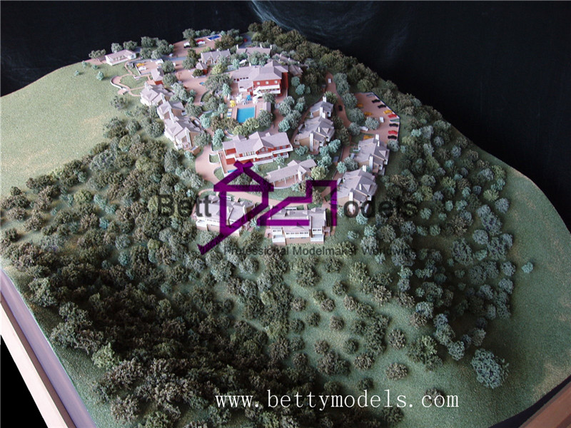 architectural house models with topography
