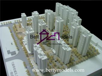white residential scale models